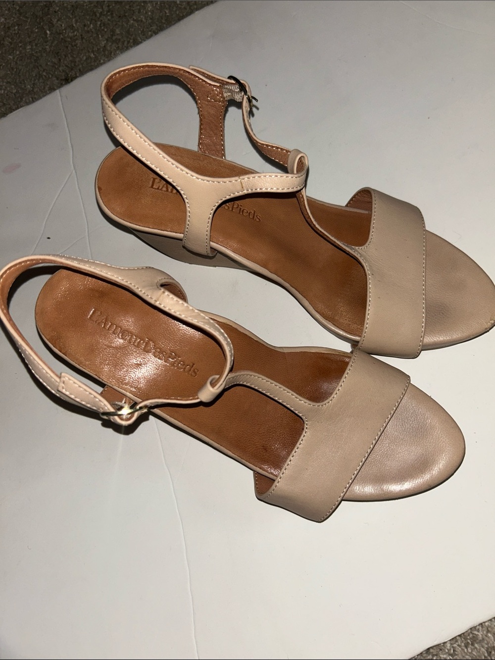 Nude Ankle-Strap Sandals